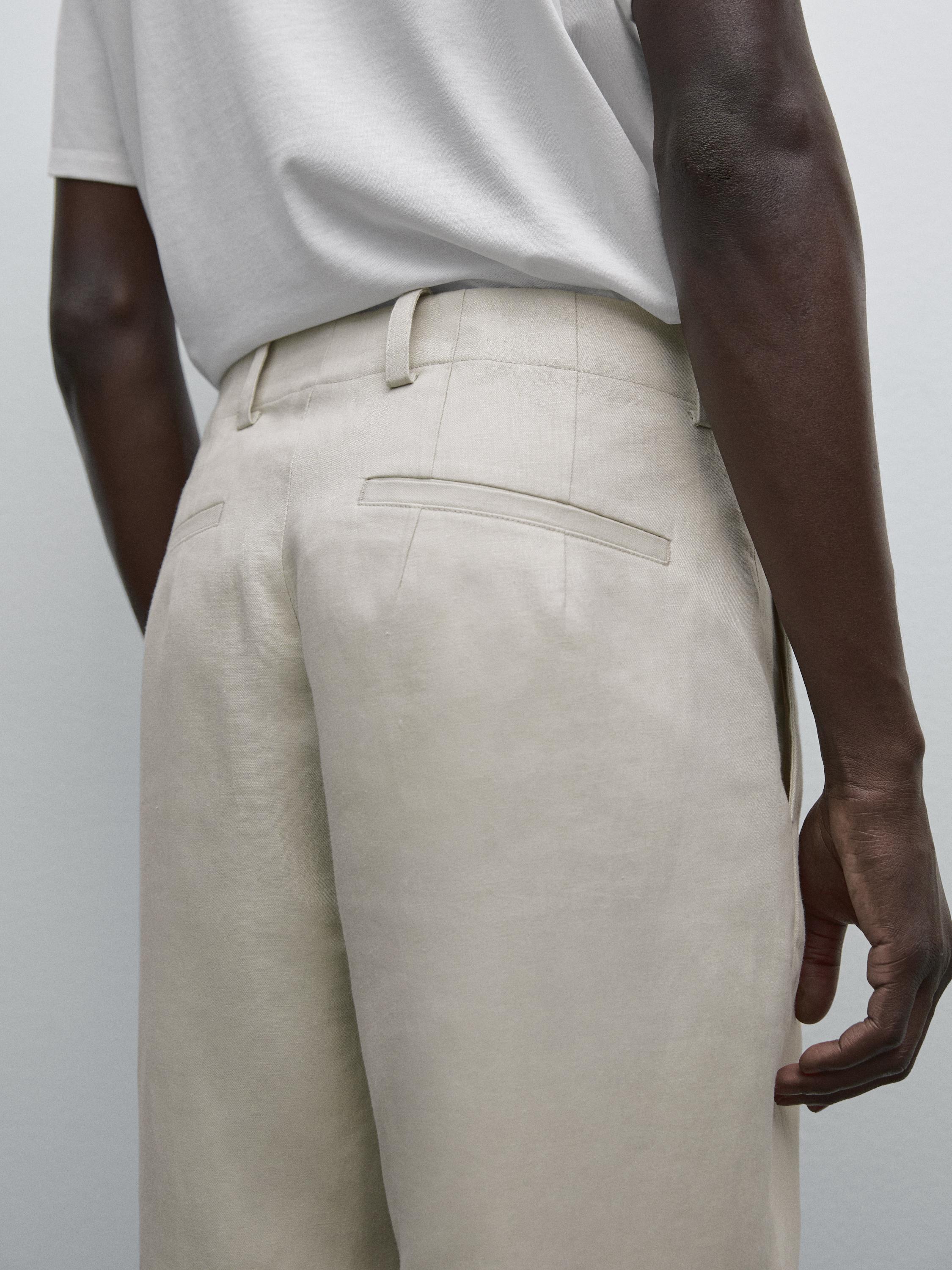 100% linen trousers